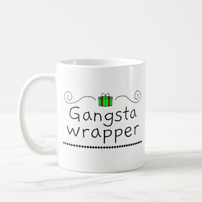 Gangsta Wrapper Holiday Mug (Left)