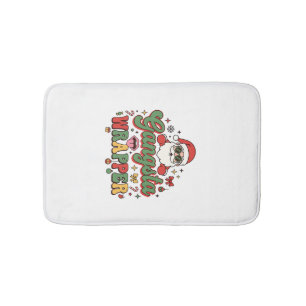 Gangsta Wrapper Santa Christmas Bath Mat
