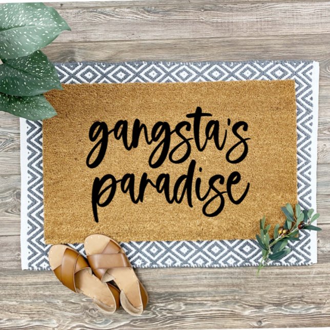 Gangsta's Paradise Funny Welcome Mat Doormat (Creator Uploaded)