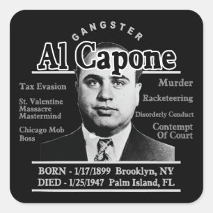 Gangster Al Capone Square Sticker