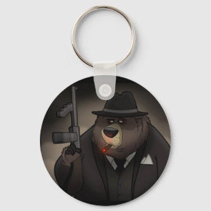 Gangster Bear Keychain