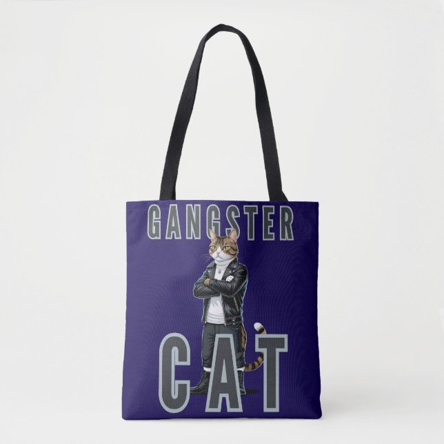 Gangster Cat Bad Boy Tote Bag (Front)