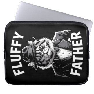 Gangster Cat Fluffy Father Laptop Sleeve