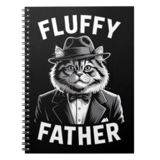 Gangster Cat Fluffy Father Notebook