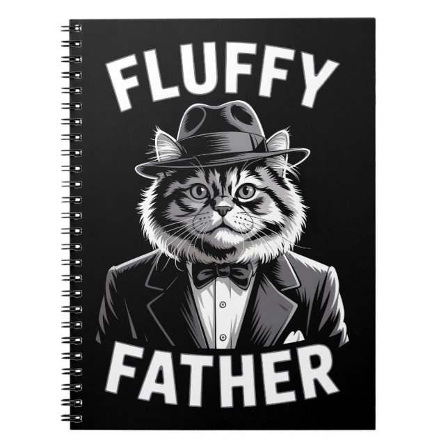 Gangster Cat Fluffy Father Notebook (Front)