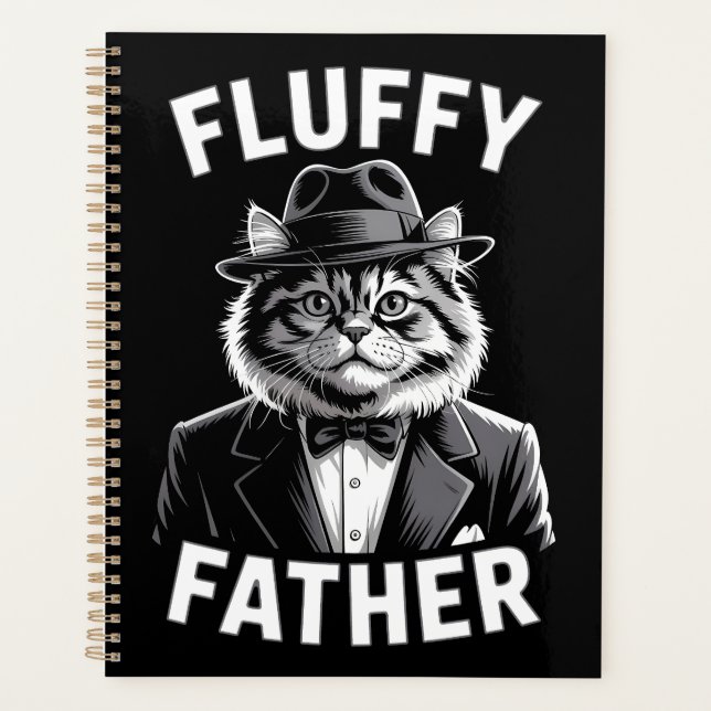 Gangster Cat Fluffy Father Planner (Front)