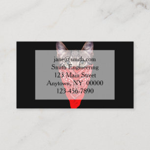 Gangster cat hood business card