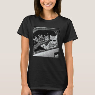 Gangster Cat Meme Funny Vintage Kitten for Dad Wom T-Shirt