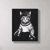 Gangster Cat Tattoo Art | Cool Streetwear Kitty