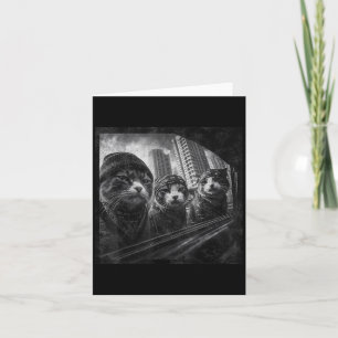 Gangster Cats Street Funny Graphic Humour  Card