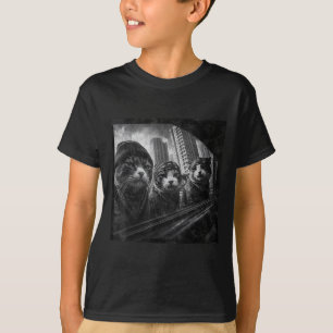 Gangster Cats Street Funny Graphic Humour  T-Shirt