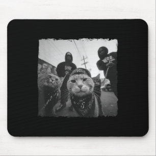 Gangster Cats Streetwear Cool Cat Motif Funny Mouse Mat