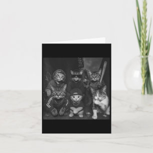 Gangster Cats Vintage Funny Kitty Gang Meme _1  Card