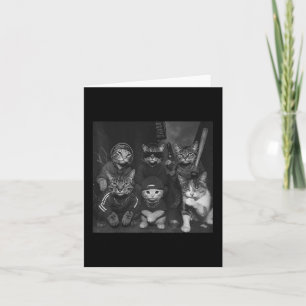 Gangster Cats Vintage Funny Kitty Gang Meme  Card