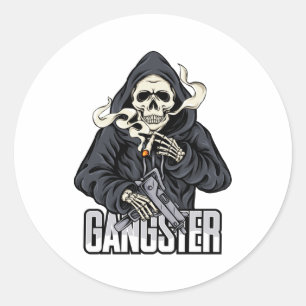 Gangster Classic Round Sticker