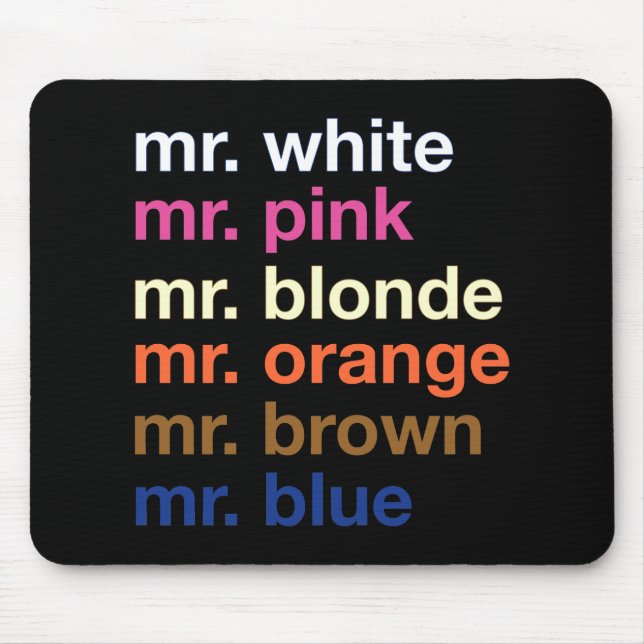 Gangster Colours Mouse Mat (Front)