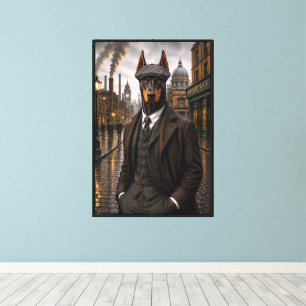 Gangster Doberman Canvas Print