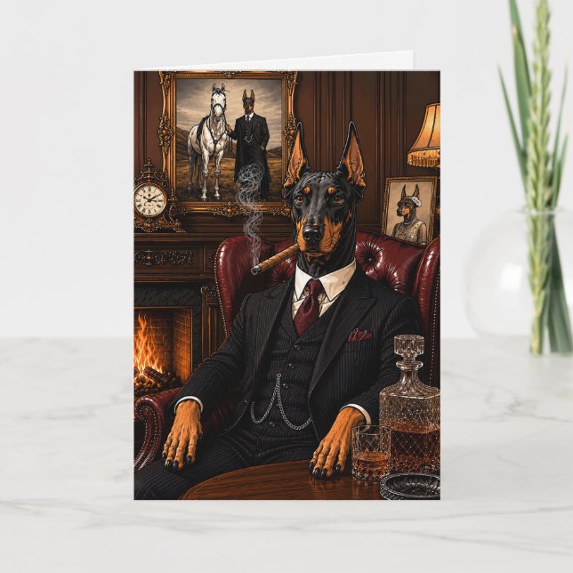 Gangster Doberman Card (Front)