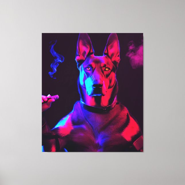 gangster dog canvas print (Front)