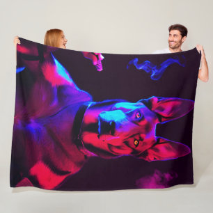 gangster dog fleece blanket
