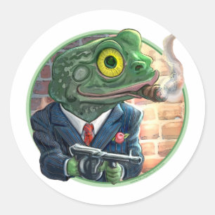 Gangster Frog Sticker