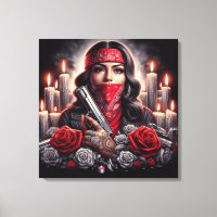 Gangster Girl Hip Hop chicano art graphic