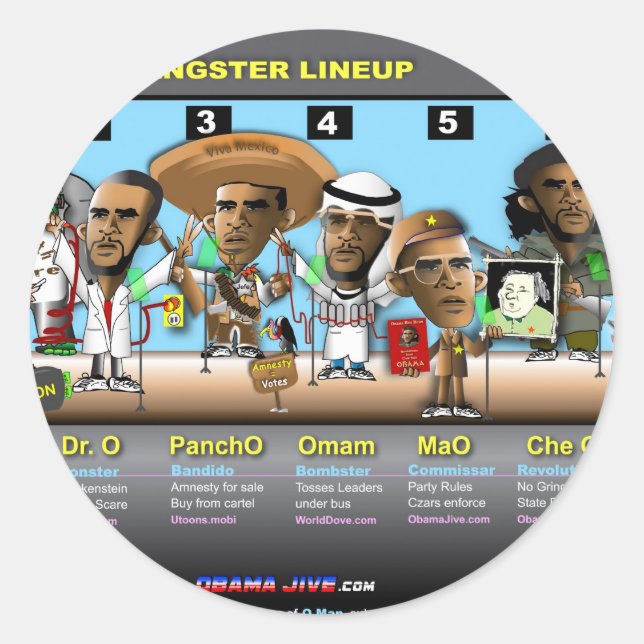 Gangster Government Classic Round Sticker (Front)