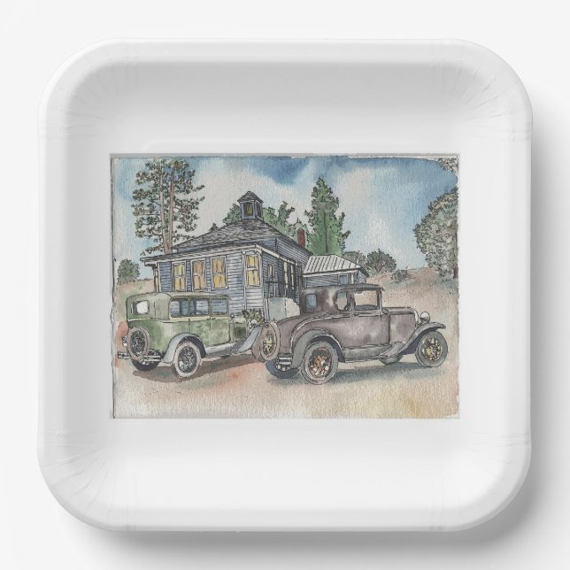 Gangster Hideout Paper Plate (Front)