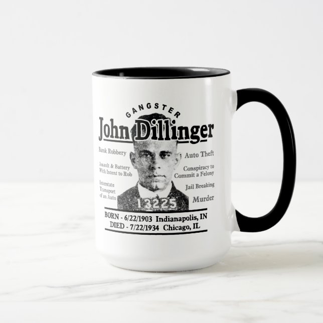 Gangster John Dillinger Mug (Right)