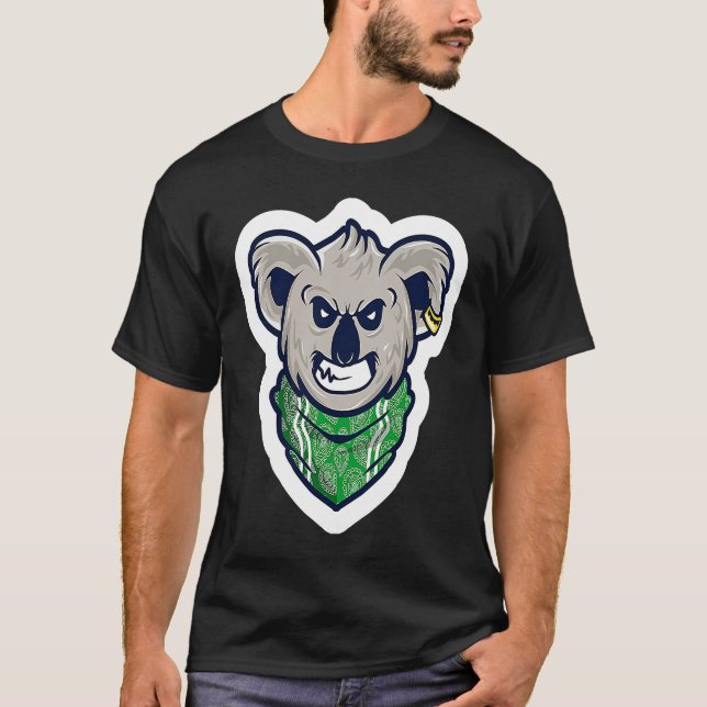 Gangster Koala Bear Cool Gas Mask Fluffy Animal Au T-Shirt (Front)