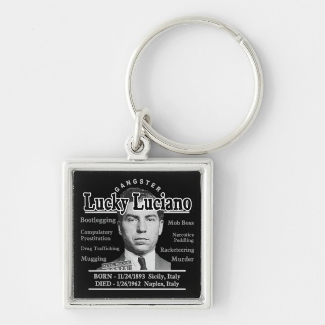 Gangster Lucky Luciano Key Ring (Front)