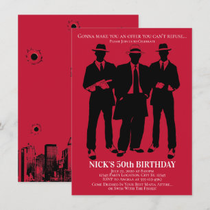 Gangster Party Invitations