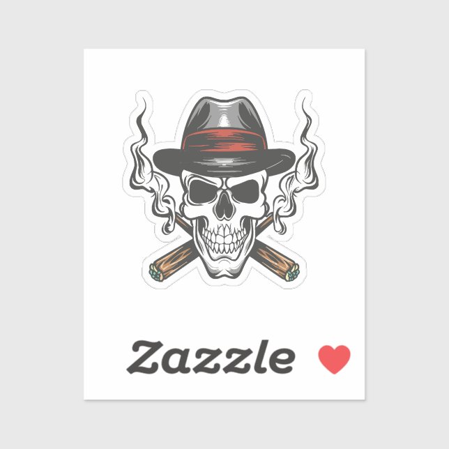 Gangster skull with fedora hat (Sheet)