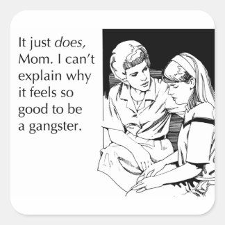 Gangster Square Sticker