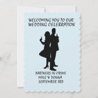 GANGSTER THEME WEDDING INVITATIONS