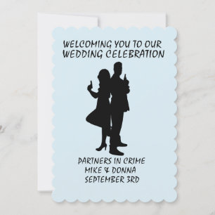 GANGSTER THEME WEDDING INVITATIONS