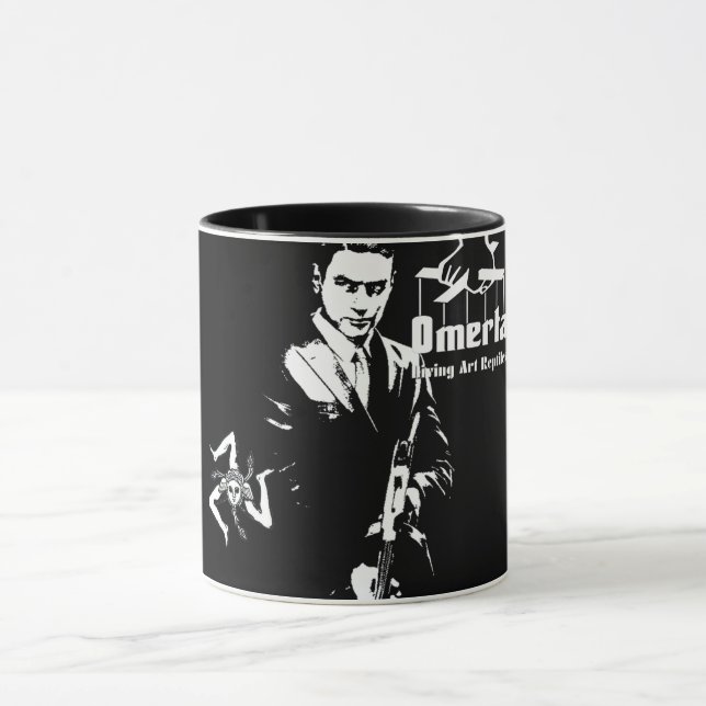 Gangster Trinacria Omerta Sicily Coffee Mug Cup (Center)