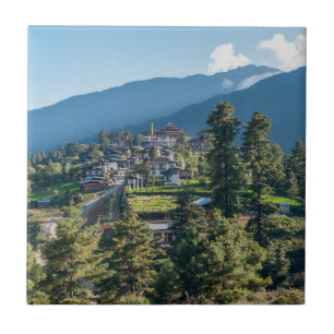 Gangtey Goemba Buddhist monastery , central Bhutan Tile