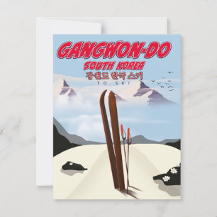 Gangwon do korea Ski poster