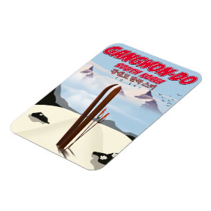 Gangwon do korea Ski poster Magnet