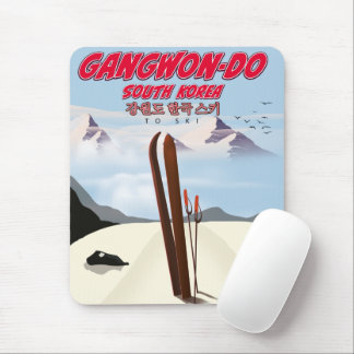 Gangwon do korea Ski poster Mouse Mat