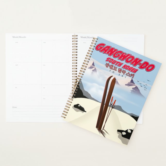 Gangwon do korea Ski poster Planner (Display)