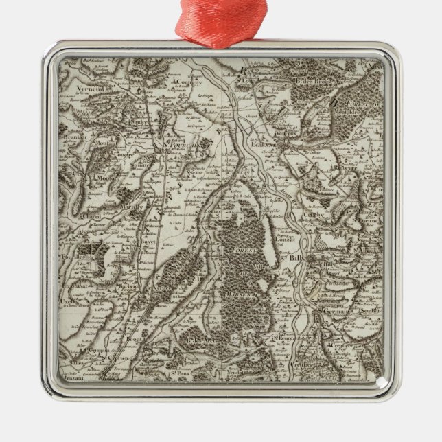 Gannat, St Pourcain Metal Tree Decoration (Front)
