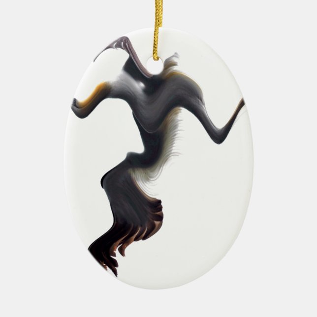 Gannets-Abstract Sea Bird Ceramic Tree Decoration (Front)