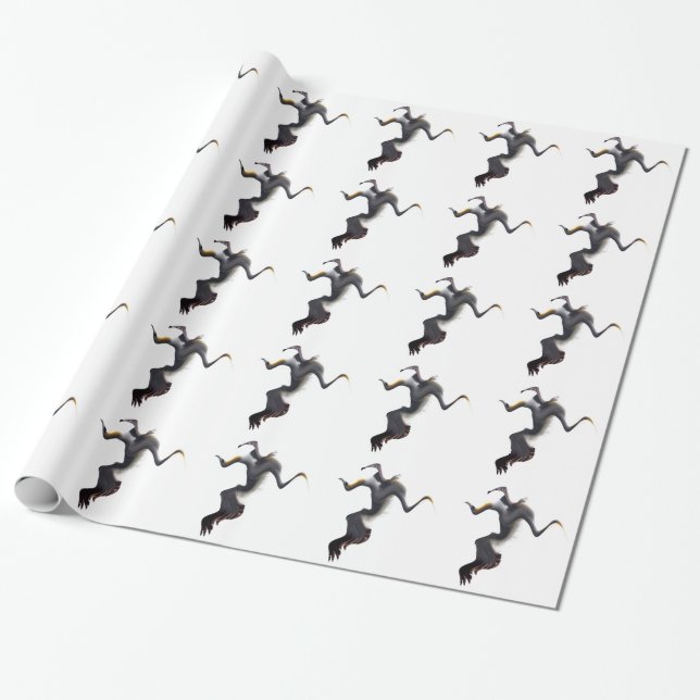 Gannets-Abstract Sea Bird Wrapping Paper (Unrolled)
