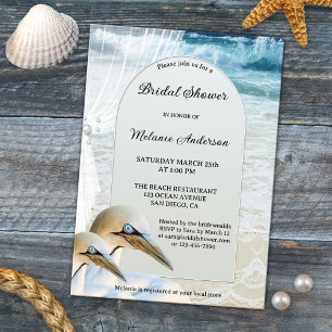 Gannets Beach Bridal Shower Invitation