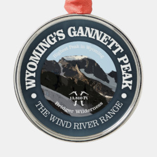 Gannett Peak Metal Tree Decoration