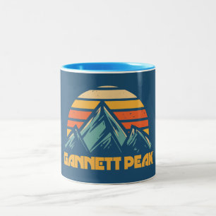 Gannett Peak Retro Turquoise Two-Tone Coffee Mug