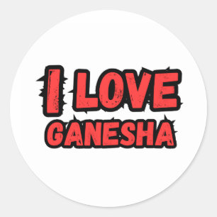 Ganpati Stckers Classic Round Sticker