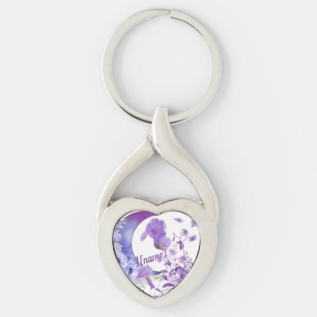 gant Floral Heart-Shaped Keychain (Front)